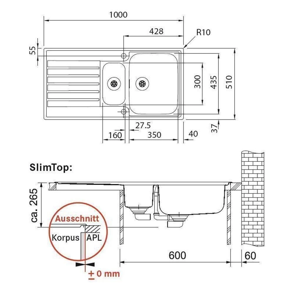 Franke Einbauspüle Argos G AGX 251 G Edelstahl, Druckknopfventil 4 Franke Einbauspüle Argos G AGX 251 G Edelstahl, Druckknopfventil – Bild 4