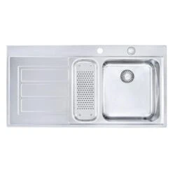 Franke Einbauspüle Epos EOX 251 Edelstahl, Druckknopfventil