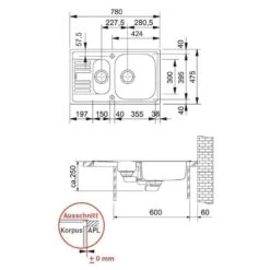 Franke Einbauspüle Euroform EFX 651-78 Edelstahl Glatt -FRANKE Geschäft franke einbauspuele euroform efx 651 78 edelstahl glatt3