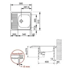 Franke Einbauspüle Eurostar ETN 611-58 Edelstahl Seidenmatt -FRANKE Geschäft franke einbauspuele eurostar etn 611 58 edelstahl seidenmatt3
