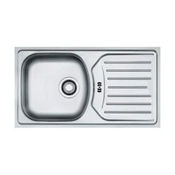 Franke Einbauspüle Eurostar ETN 614 NOVA Edelstahl Seidenmatt Siebkorb Mit Handbetätigung