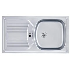 Franke Einbauspüle Eurostar ETN 614 NOVA Edelstahl Seidenmatt Stopfenventil