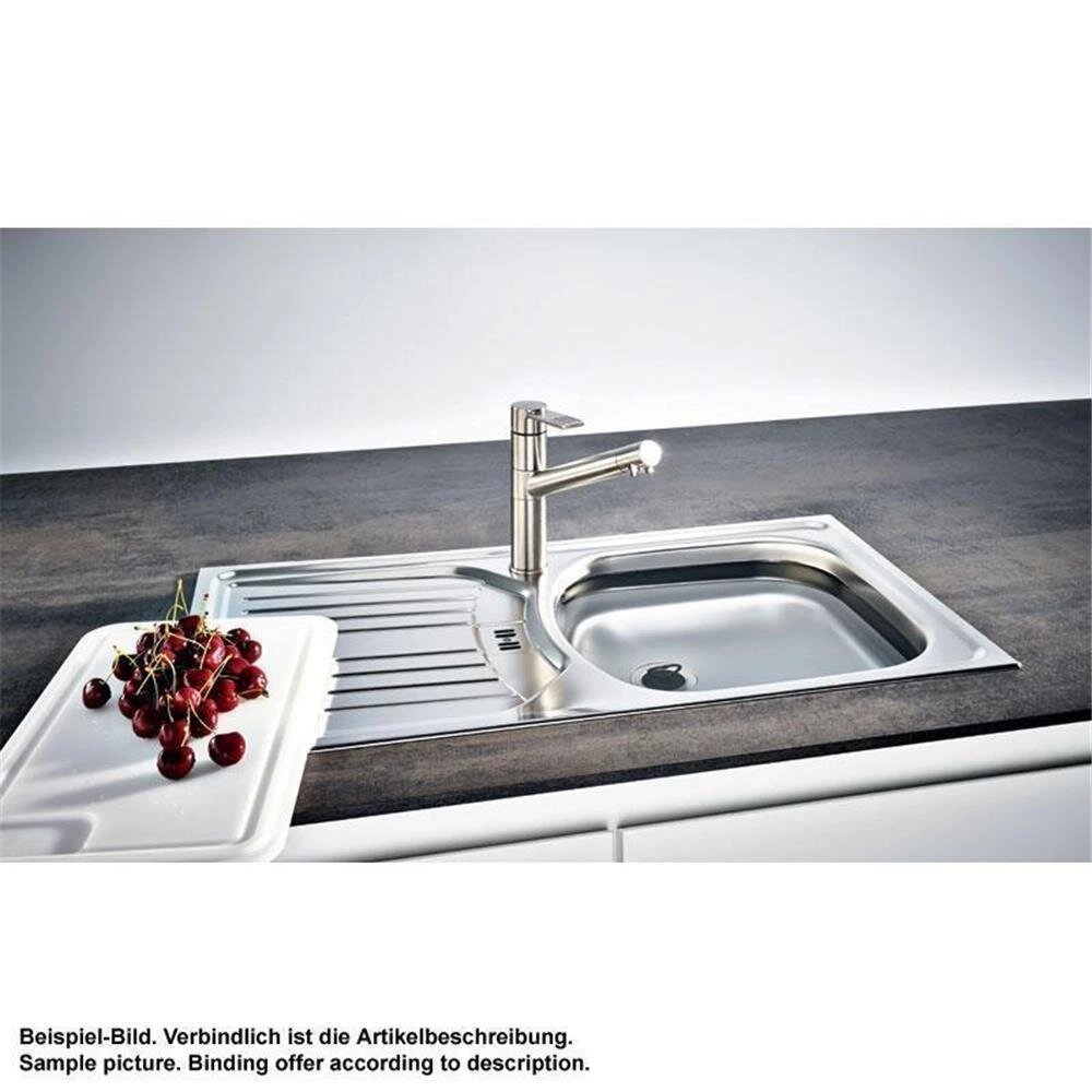 Franke Einbauspüle Eurostar ETN 614 NOVA Edelstahl Seidenmatt Stopfenventil 2 Franke Einbauspüle Eurostar ETN 614 NOVA Edelstahl Seidenmatt Stopfenventil – Bild 2