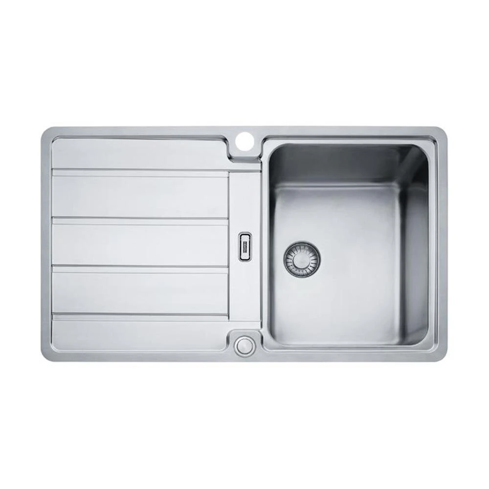 Franke Einbauspüle Hydros HDX 214 Edelstahl Glatt, Druckknopfventil 1 Franke Einbauspüle Hydros HDX 214 Edelstahl Glatt, Druckknopfventil