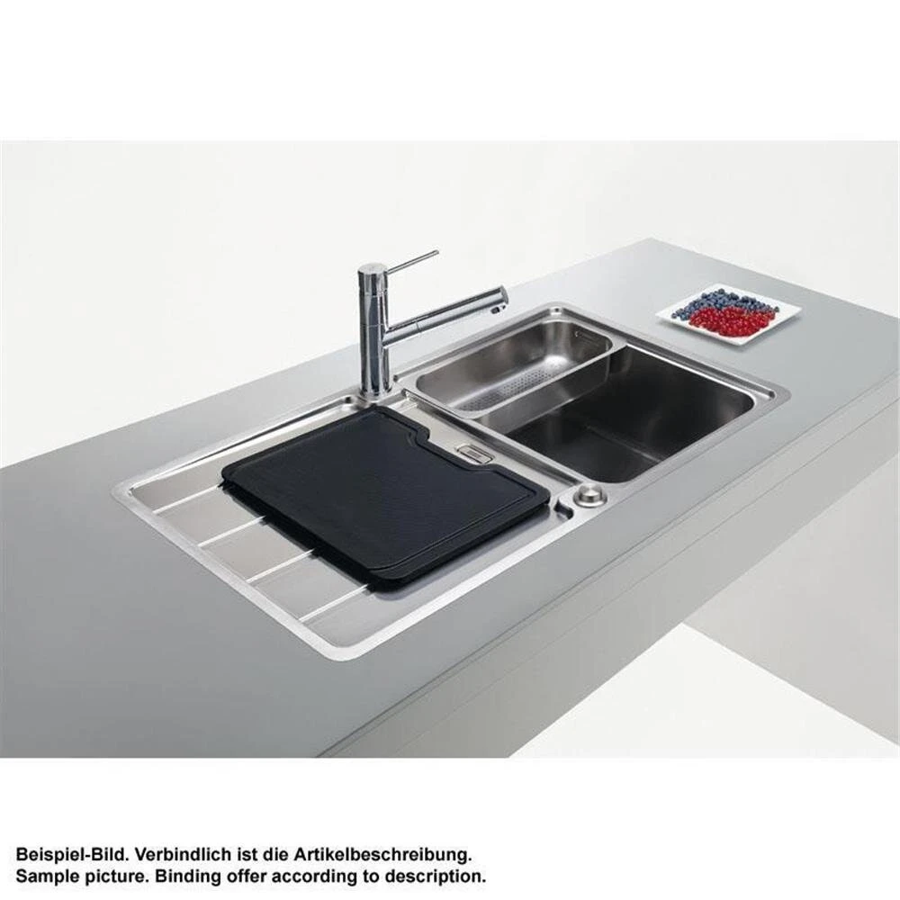 Franke Einbauspüle Hydros HDX 214 Edelstahl Glatt, Druckknopfventil 2 Franke Einbauspüle Hydros HDX 214 Edelstahl Glatt, Druckknopfventil – Bild 2