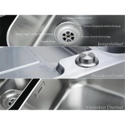 Franke Einbauspüle Hydros HDX 214 Edelstahl Glatt, Druckknopfventil 7 Franke Einbauspüle Hydros HDX 214 Edelstahl Glatt, Druckknopfventil -FRANKE Geschäft franke einbauspuele hydros hdx 214 edelstahl glatt druckknopfventil3