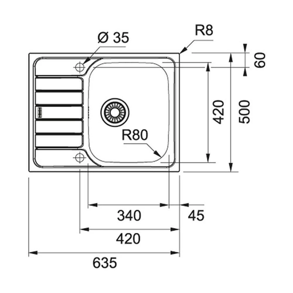 Franke Einbauspüle Spark SKL 611-63 Edelstahl Leinen 2 Franke Einbauspüle Spark SKL 611-63 Edelstahl Leinen – Bild 2