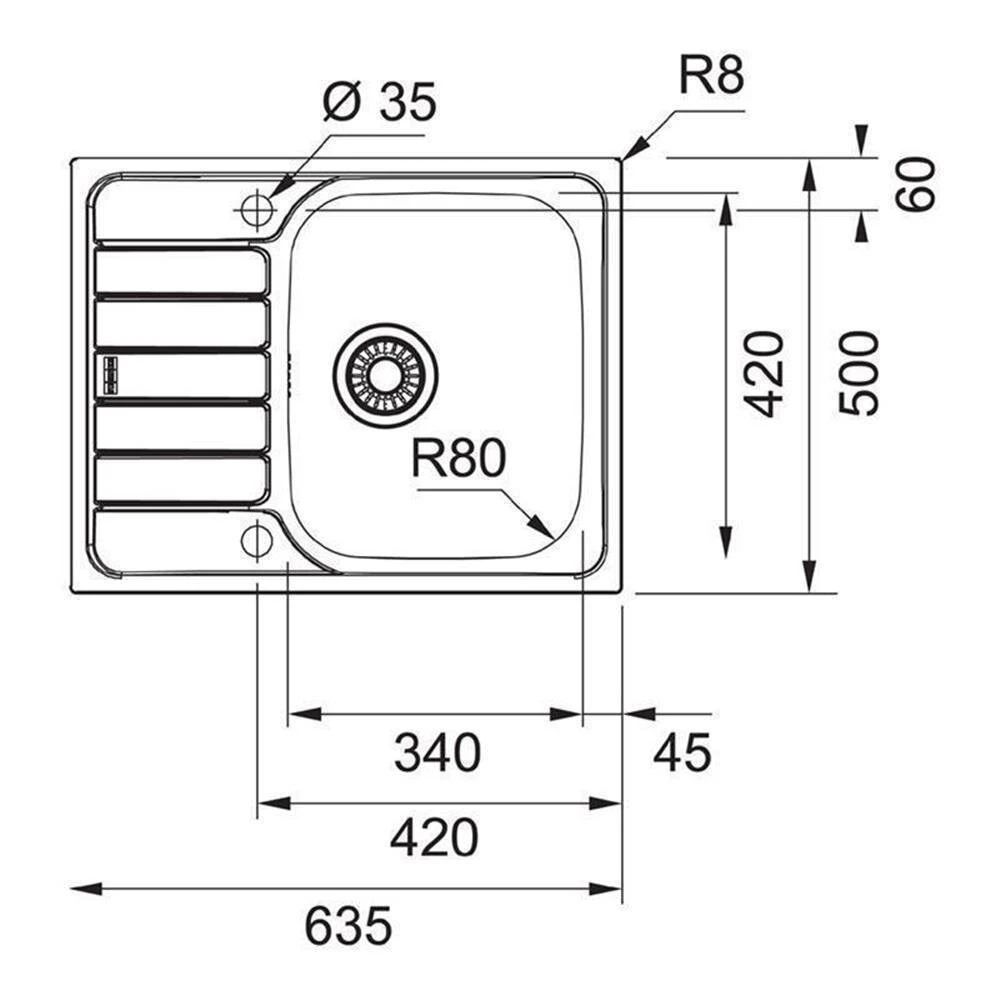 Franke Einbauspüle Spark SKX 611-63 Edelstahl 2 Franke Einbauspüle Spark SKX 611-63 Edelstahl – Bild 2