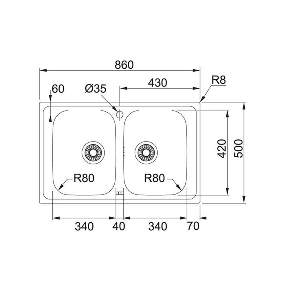 Franke Einbauspüle Spark SKX 620-86 Edelstahl 2 Franke Einbauspüle Spark SKX 620-86 Edelstahl – Bild 2
