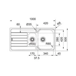 Franke Einbauspüle Spark SKX 651 Edelstahl -FRANKE Geschäft franke einbauspuele spark skx 651 edelstahl3