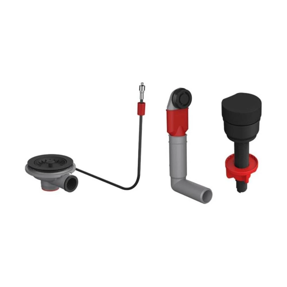 Franke Schwarzes Ventilset Mit Drehknopf Und Rundem Überlauf 1 Franke Schwarzes Ventilset Mit Drehknopf Und Rundem Überlauf