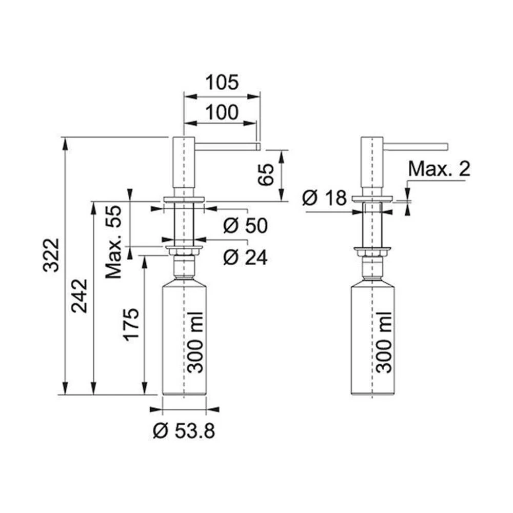 Franke Spülmittelspender Active 2 Franke Spülmittelspender Active – Bild 2