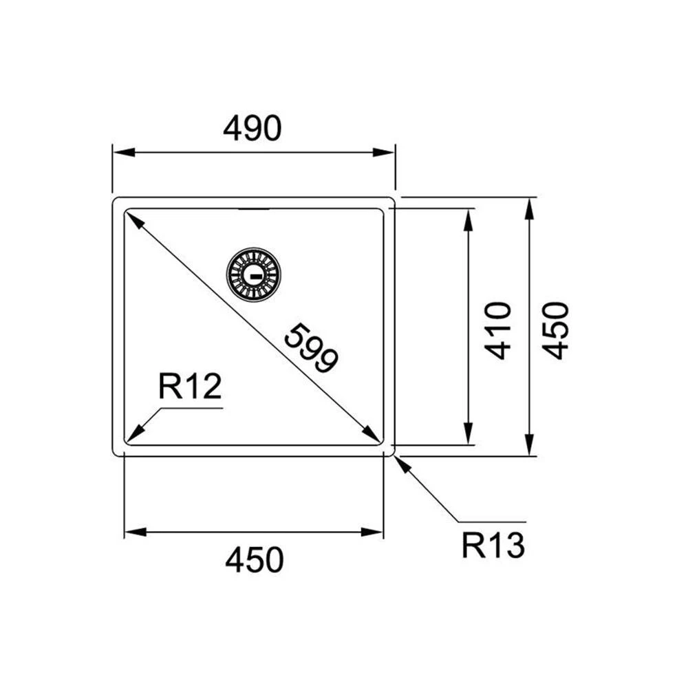Franke Unterbaubecken Box BXX 110-45 Edelstahl 2 Franke Unterbaubecken Box BXX 110-45 Edelstahl – Bild 2