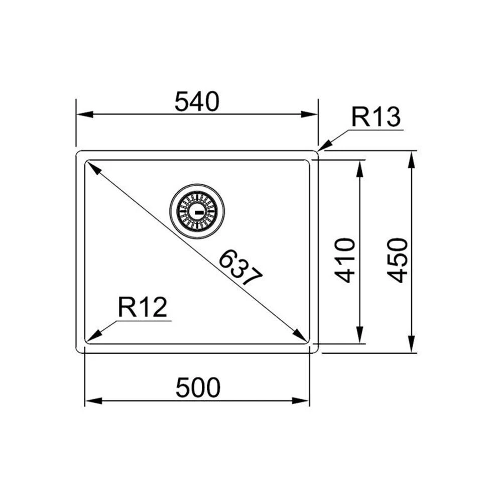 Franke Unterbaubecken Box BXX 110-50 Edelstahl 2 Franke Unterbaubecken Box BXX 110-50 Edelstahl – Bild 2