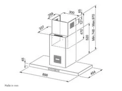 Franke Mythos Air Hub-T FTMY AH BK MATT Wandhaube 90 Cm Schwarz Matt -FRANKE Geschäft franke 325.0679.323 ms