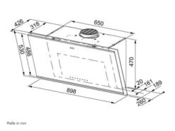Franke Mythos Pro 907 FM IX Matt Kopffreihaube 90 Cm Schwarz Edelstahl