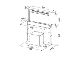 Franke 110.0365.588 Dawn FDW 908 IB XS Tischhaube Schwarz -FRANKE Geschäft franke fdw908ibxs ms